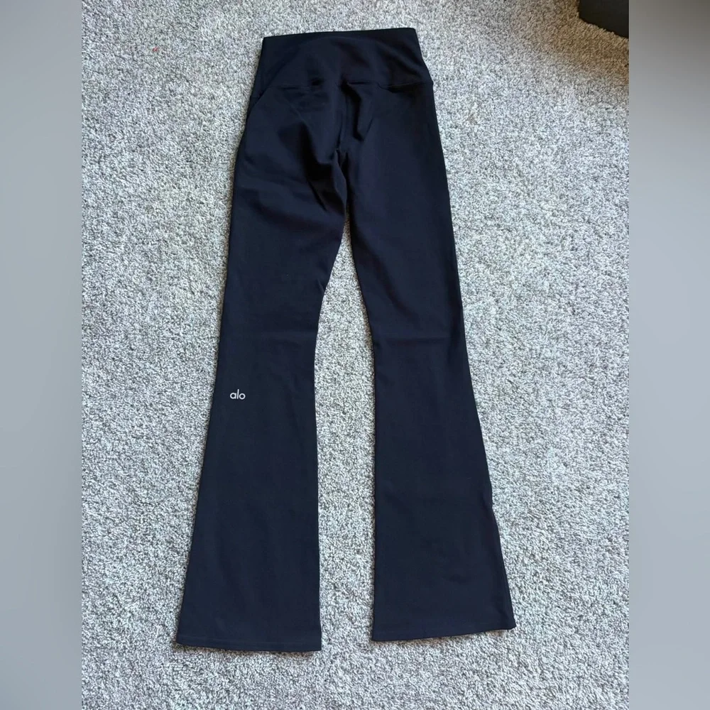 ALO Yoga Black Flared High-Rise Pants XS- S Black